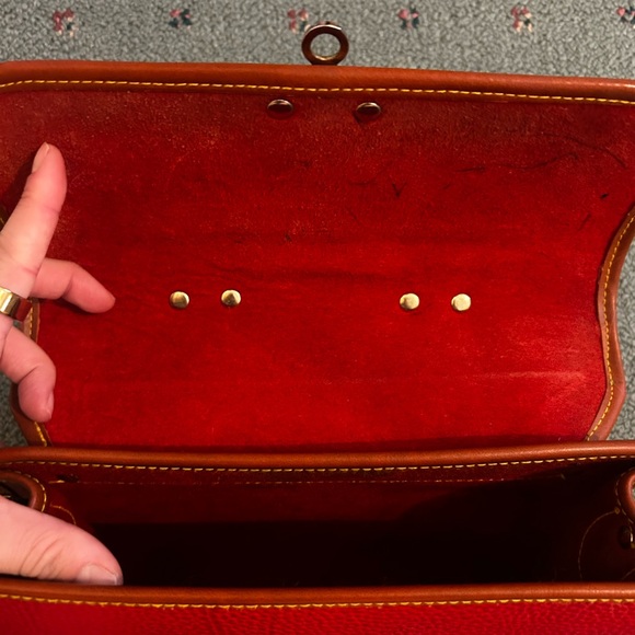 Dooney & Bourke Red Crossbody Bag with Tan Accents - Picture 6 of 8